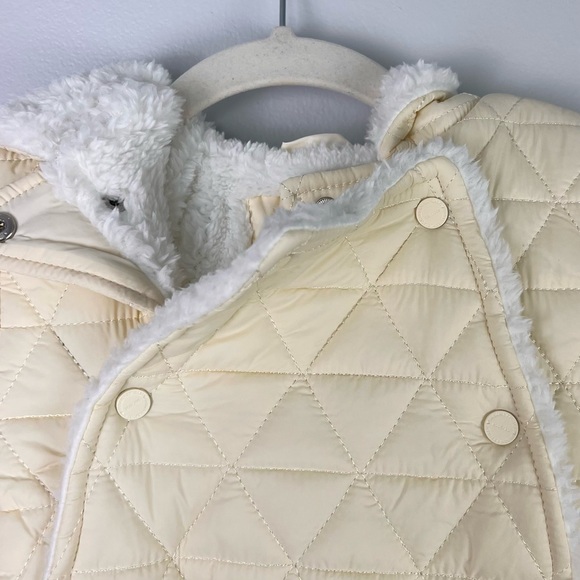 NEW URBAN REPUBLIC CREAM BABY GIRL QUILTED SNOWSUIT - Picture 3 of 5